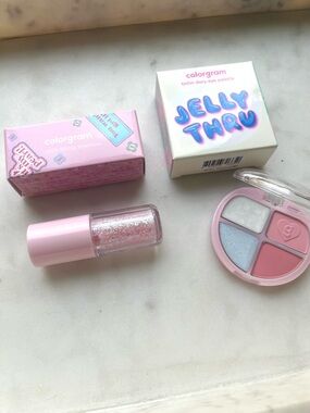 💜 SET OF 2, COLORGRAM Eyeshadow Palette & Liquid Glitter Eyeshadow